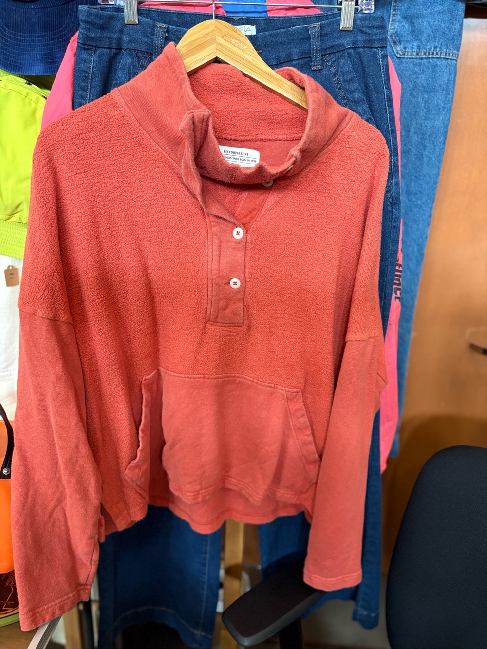 REI Coral Wallace Lake Snap-Placket Fleece Pullover